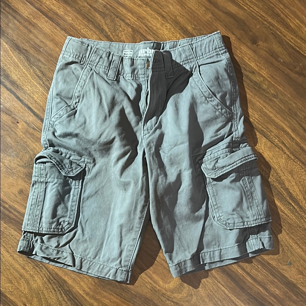 Urban Pipeline Gray Cargo Shorts Relaxed Fit
